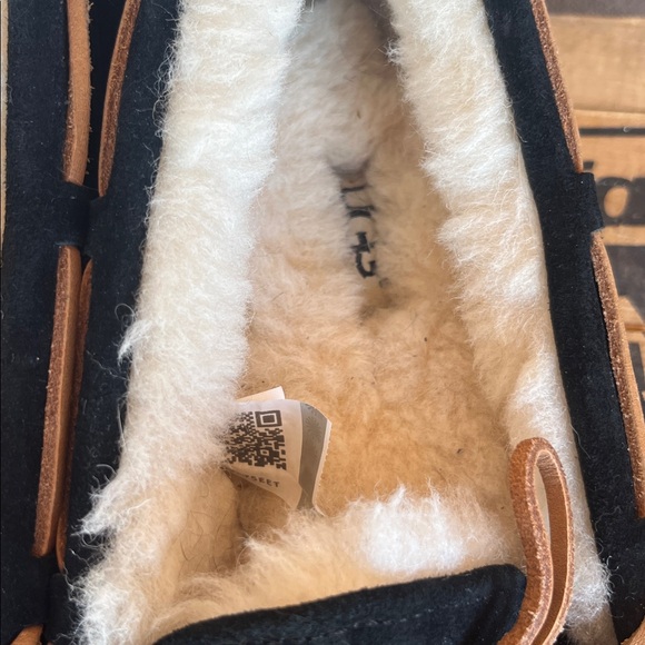 UGG Black and Brown Moccasin Slippers - Picture 6 of 9